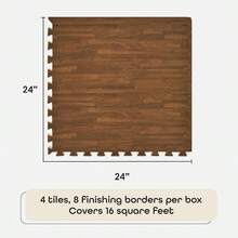 Home Furnishings Baldosas entrelazadas, 24x 24 Pulgadas, Pino, FMTL102 - 06 - Nuez - Ver 5