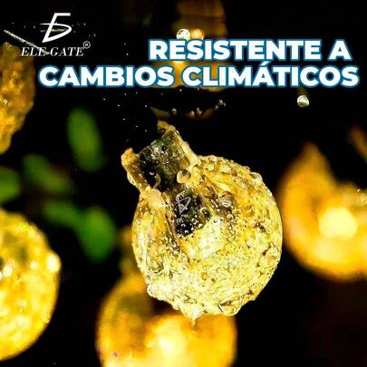 ELE-GATE Tira De 20 Luces Led RGB Solares Para Jardín Exteriores