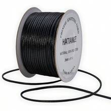 2mm Black Satin Rattail Cord String For Jewelry Making Bracelet Necklaces Beading Thread Macrame Chinese Knot Craft 50Meters