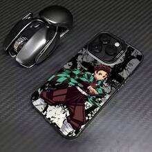 Funda de teléfono compatible con 16, 15, 14, 13, 12, 11 Pro, X, XR, XS, 8, Plus, con diseño de anime 'Slayers' y '', con funda trasera antideslizante y opaca.17  17promax - Negro - Ver 2