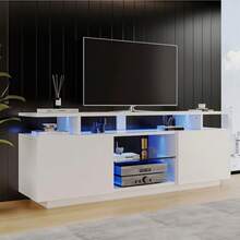 Television Stands & Entertainment Centers - White + Particle Board + 40-49 Inches - View 1