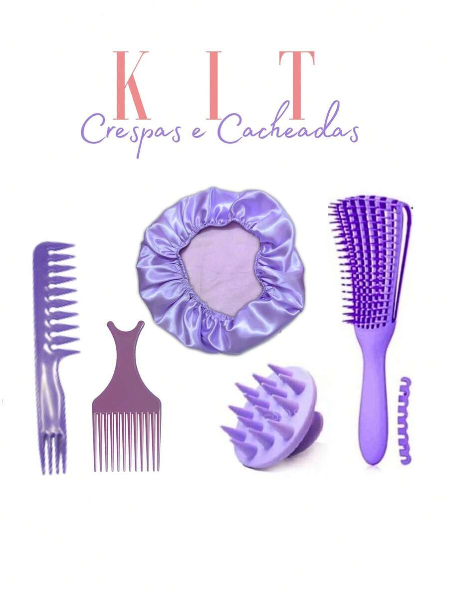 Kit Crespas e Cacheadas 5 unidades - Sortido - Visão 1