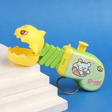 1pc Creative Stress Relief Retractable Shark Key Chain, Press To Extend Spring Mechanical Biting Novelty Pendant, Mini Hair Claw Hanging Ornament, Funny Gag Gift, Happiness Companion - Multicolor - View 14