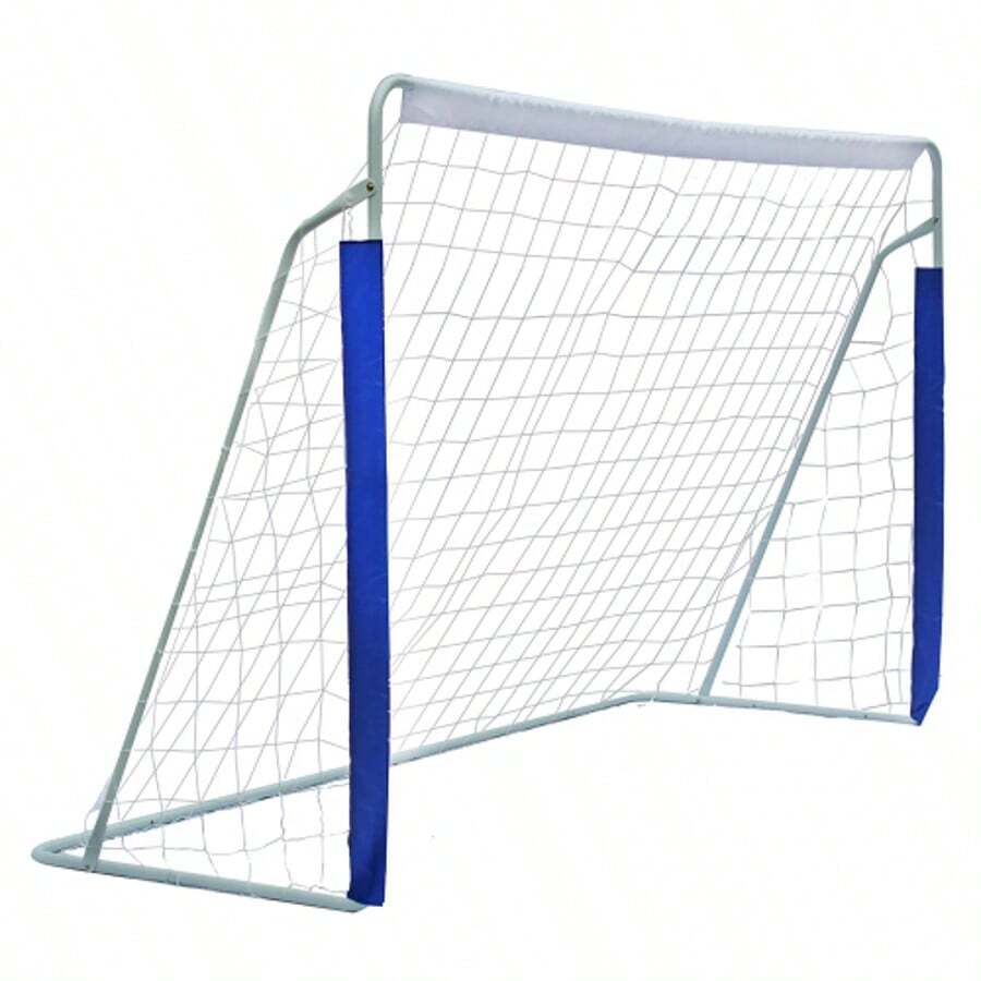 Professional Soccer Goal - Heavy-Duty Steel Frame, Weather-Resistant PE Net, Adjustable For Youth & Adult Play, Easy Assembly For Backyard/Training (Blue) - White - View 1