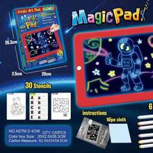 3D Magic Drawing Pad Children's Educational LED Drawing Board Brain Development Toy ‌ - Multicolor - View 3