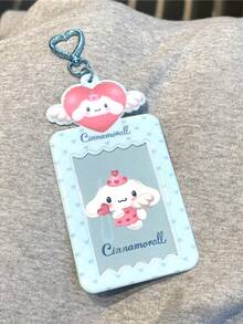 1pc Cute Heart Angel PVC Card Holder, 3 Inch Idol Star Fan Card Protector, Meal Card Storage Pendant
