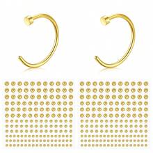 4Pcs Fake Piercing Jewelry Set, 2Pcs Fake Lip Rings And 2 Sheets Stickers - Nose Ring, Eyebrow, Lip Ring, Labret Studs & More - Adhesive Face Jewelry