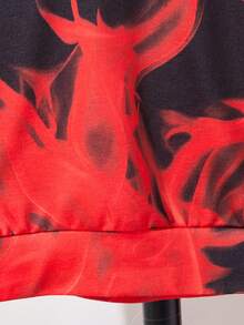 2pcs/Set Boys Casual Street Style Flame Print Hoodie And Pants, Comfortable Daily Outfit, Spring/Autumn New Arrival