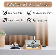 Desk Call Bell /2pcs Service Bells (Gold And Silver)/With Please Ring Bell For Assistance Sign/Suitable For Front Desk Retion In Shops, Offices, Warehouses, And Small Hospitals.