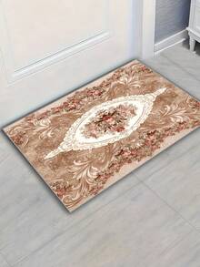 1/2/3pcs Bohemian Style Printed Bath Mat, Non-Slip Bathroom Rug, Machine Washable, For Bathtub, Indoor/Outdoor Doormat