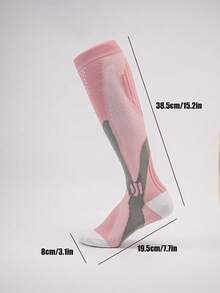 2 Pairs/Pack Unisex Professional Compression Knee-High Fitness Marathon Running Socks - Multicolor - View 5