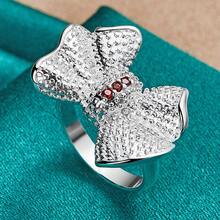 925 Silver Plated Bowknot 7-10# Ring For Women Wedding Party Fashion Charm Jewelry - Silver - View 5