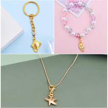 30 Pieces Golden Clip-On Charm Pendants Mixed Styles Dangle Charms With Lobster Clasps Accessories For DIY Earrings Jewelry Making Craft Supplies - (bộ)bộ đồ - Xem 7