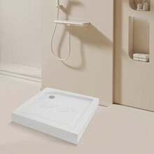 36x36" Anti-Slip Shower Pan With Center Drain - Modern White Design For Easy Installation And Enhanced Safety - White - View 4