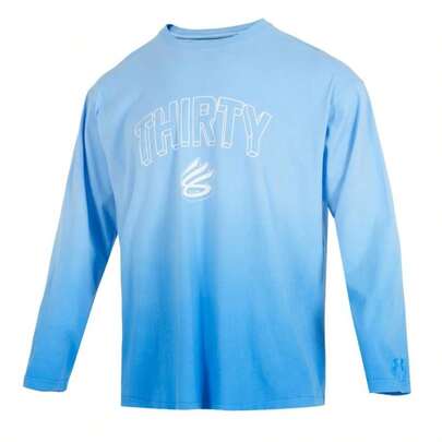 Under Armour APAC Curry 渐变色长袖休闲柔软舒适户外运动男短袖T恤 6012754-402