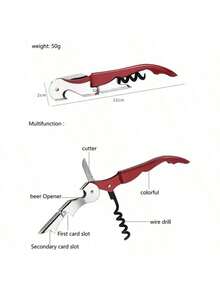 1pc Multi-Function Wine Bottle Opener, Household Wine, Champagne, Beer Bottle Opener Accessory - Multicolor - View 3