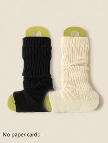 1/2/3 Pairs Women's Multi-Color Leg Warmers, Warm & Slimming Leg Warmers, Versatile & Fashionable Ankle Leg Warmers, Suitable For Spring, Autumn & Winter, Cozy - Multicolor - View 8