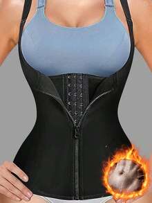 1pc Sports Waist Trainer Corset With Zipper, Body Shaper Vest Shapewear Tummy Control Underwear