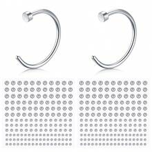 4Pcs Fake Piercing Jewelry Set, 2Pcs Fake Lip Rings And 2 Sheets Stickers - Nose Ring, Eyebrow, Lip Ring, Labret Studs & More - Adhesive Face Jewelry