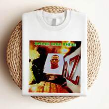 180g pure Cotton AZ Doe or Die Rap Hip Hop T-Shirt All Sizes NEW Unisex Stylish Comfortable graphic Top For Everyday Wear women Versatile Slightly Soft streetwear designer clothes female Summer Breathable Casual Print Round Neck Short Sleeve Women Top Graphic Tees - Blanco - Ver 4