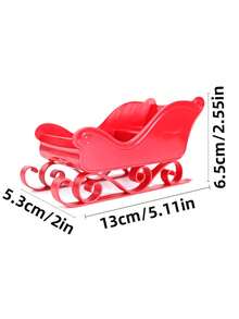 Christmas Sleigh Decoration Gift Car, Christmas Decoration Big Sleigh Decoration, Winter Sleigh Gift Candy Storage Container, Candy Rack Storage, Christmas And New Year Party Decoration Supplies Christmas Sleigh Scooter Mini Plastic Sleigh Winter Skiing Decoration.