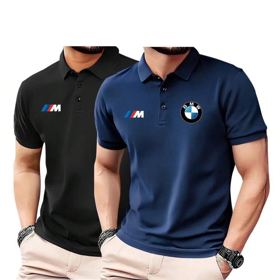 MHP BMW Sports Car Polo Shirt Set 2 For Men - preto/marinho - 查看 1