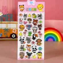 3D 卡通全息浮雕贴纸 - 水豚动物全息浮雕贴纸贴花 - 彩色 - 查看 11