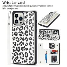 13 Pro Max Case, Wallet Case For Women Men With Card Holder, Stand And Strap, Leather Shockproof Protective Cover- Black{"Color_name":"M-Black"} - 多色7 - 查看 8