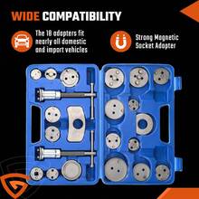 GEARZAAR UNIVERSAL NEW BRAKE CALIPER PISTON REWIND WIND BACK TOOL KIT 22 PIECES SET - Default - View 5