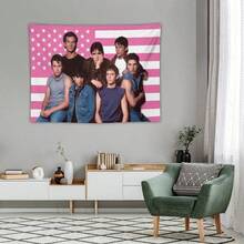 Movie Celebrity Actor Tapestry Outsiders Pink Art Flag Tapestry For Room Aesthetic Living Room Bedroom College Dorm Decor For Friends Gift - 彩色 - 查看 4