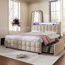 Bed Frames - Beige - Visa 3