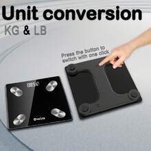 High Precision Digital Bathroom Scale With Large Tempered Glass Platform, Accurate LED Display & Temperature Reading. Switchable Kg/Lbs For Home, Gym, Dorm Use. Ideal Gift. - White - View 4
