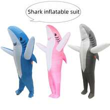 Adult Inflatable Shark Costume, Available In Blue, Pink, Gray, Suitable For Festivals, Parties, Cosplay - Multicolor - View 8