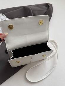 Túi xách, túi đeo vai & túi đeo chéo kẻ sọc tối giản thời trang mới dành cho nữ, thích hợp cho hàng ngày, công sở, thường ngày, đi làm, quà tặng ngày lễ - trắng - Xem 8