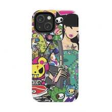 Inspired Double Layer Phone Case  Colorful Doodle Anime Style Tough Phone Case For Samsung S24 Ultra And  17, 16, 15, 14, 13, 12, 11 Pro Max, X, XR, XS Max, 8, And 7 Plus,Screen Protector,Fidgets - Màu hỗn hợp 3 - Xem 8