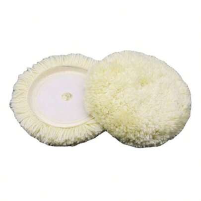 5/6/7 Inch Wool Polishing Pads For Buffing And Scratch Removal, Reusable Natural Sheep Wool Disc For Polishing Tool