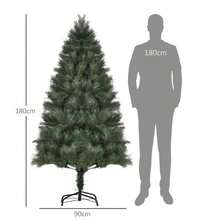 Christmas Tree Ø90 X 180 Cm, Artificial Fir, Realistic Needle Dress, Green On-Site