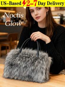 Faux Fur Tote Bag Fluffy Satchel Handbags For Women, Mom, Friend, Bridesmaids Burgundy Fluffy Handbag, Women Shoulder Tote Bag, Perfectly Matching With Fall Outfits Womenfall Clothes For Women Women Bag Plush Underarm Bags Fashion Handbag And Purse Autumn Winter Armpit Bags Dating Handbag  Fluffy Crossbody Bag, Chain-Strap Shoulder Bag, Adorable Clutch Bag, Stylish And Versatile, Soft Small Shoulder Bag ,Accommodates Mobile Phone And Wallet, Autumn/Winter Handbag,Essential For Daily Commutes And Dates This  Is Suitable For Young Girls For Their Birthday, Prom And Graduation And Also A Lovely Gift For Friends, Mother, Lover On Special Days Such As Valentine's Day, Christmas, Anniversaries.Can Be Used As Thanksgiving, Halloween,Christmas Gift. - 彩色 - 查看 13