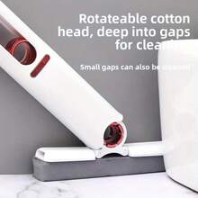 Mop mini portabil, mop umed rezistent pentru suprafețe multiple, cu mâner și burete, ușor pentru podele, sticlă, mașini, bucătărie, baie - sistem compact de curățare