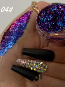 6 Colors/Set Glitter Nail Polish, Aurora Flakes Glitter, Fashionable DIY Nail Art Decor, Essential For Nail Salon Beginners, Y2K Style - 彩色 - 查看 5