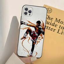Funda de Teléfono Muay Thai compatible con  16,15,14,13,12,11,Pro,X,XS,Max,XR,Plus,Mini Cubierta Suave Negra, Funda compatible con funda  17 pro max, funda  17 pro, funda  17, funda  16, funda  16 pro max, funda  15 - z2 - Ver 5