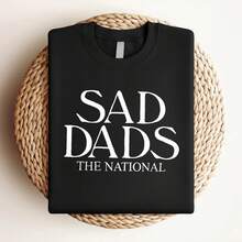 180g pure Cotton The National Sad Dads on Navy T Shirt in various sizes S 5XL Free UK Shipping designer clothes graphic Stylish Women Top Graphic Tees Slightly Summer Casual Comfortable female Versatile Print Round Neck Short Sleeve streetwear women - Negro - Ver 3