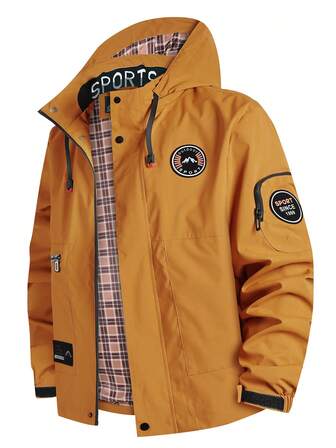 Men's Sports Jacket Outdoor Windbreaker, Spring/Autumn Casual Hiking Fishing Jacket