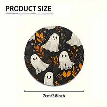 2 件套万圣节鬼魂图案汽车杯垫，用于杯架，2.8 英寸圆形装饰性汽车杯垫，时尚的杯架配件，可保持您的汽车杯架清洁干燥，适用于家庭杯垫和汽车水杯杯垫，适合节日和生日礼物 - 車杯墊 - 查看 10