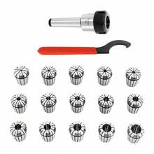 Milling Lathe ER Collet MT3-ER32 Chuck Set 3-20mm Range Morse Chuck Holder Precision MT3 Shank Spanner ER32 Chuck With 15Pcs Collet 3-20mm Set For Milling - Steel - View 11