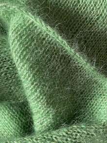 Nuovo maglione a girocollo da donna, in colore unito, con spalle scoperte e maniche lunghe, casual ed elegante, adatto per uso quotidiano, per andare a scuola, per Natale - Verde - Visualizzare 4