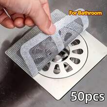 100 piezas Atrapador de cabello para ducha y bañera - Fácil de usar, pegatinas de filtro de drenaje, cubiertas de drenaje desechables, adecuado para ducha, lavabo y lavandería, fácil de pegar, tapa de drenaje para cabello, filtro de drenaje desechable, tapón atrapacabello para baño, cubierta de drenaje, filtro de fregadero de cocina, colector de cabello de drenaje de ducha desechable, pegatinas de filtro de drenaje de piso, atrapacabello para bañera de baño, accesorios de baño