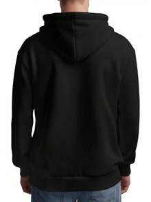 Nueva sudadera con capucha de otoño para hombres, ajuste holgado, versátil, estilo moderno, chaqueta de manga larga estilo pareja - Negro - Ver 3