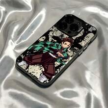 Funda de teléfono compatible con 16, 15, 14, 13, 12, 11 Pro, X, XR, XS, 8, Plus, con diseño de anime 'Slayers' y '', con funda trasera antideslizante y opaca.17  17promax - Negro - Ver 5