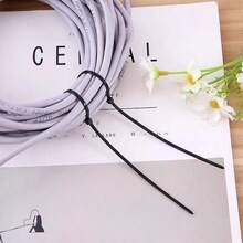 100 قطعة من رباطات الكابلات النايلون ذاتية الإقفال، أربطة تثبيت قوية، رباطات ربط سوداء لتجميع وتنظيم وإدارة الكابلات